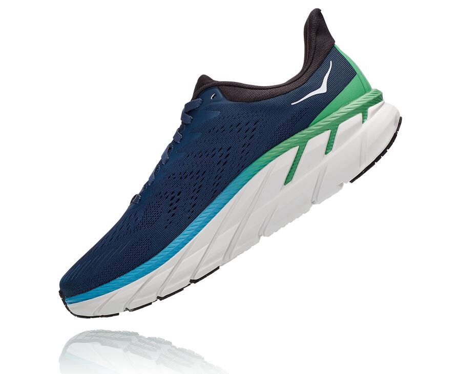 Hoka Australia One One Clifton 7 - Mens Running Shoes Navy - TEGMS-2075